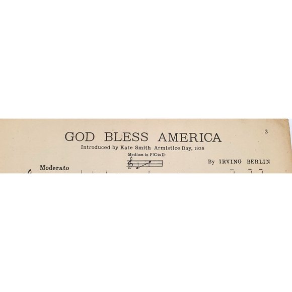 Vintage Sheet Music 1933 God Bless America Irving Berlin Kate Smith Armistice - Picture 3 of 6